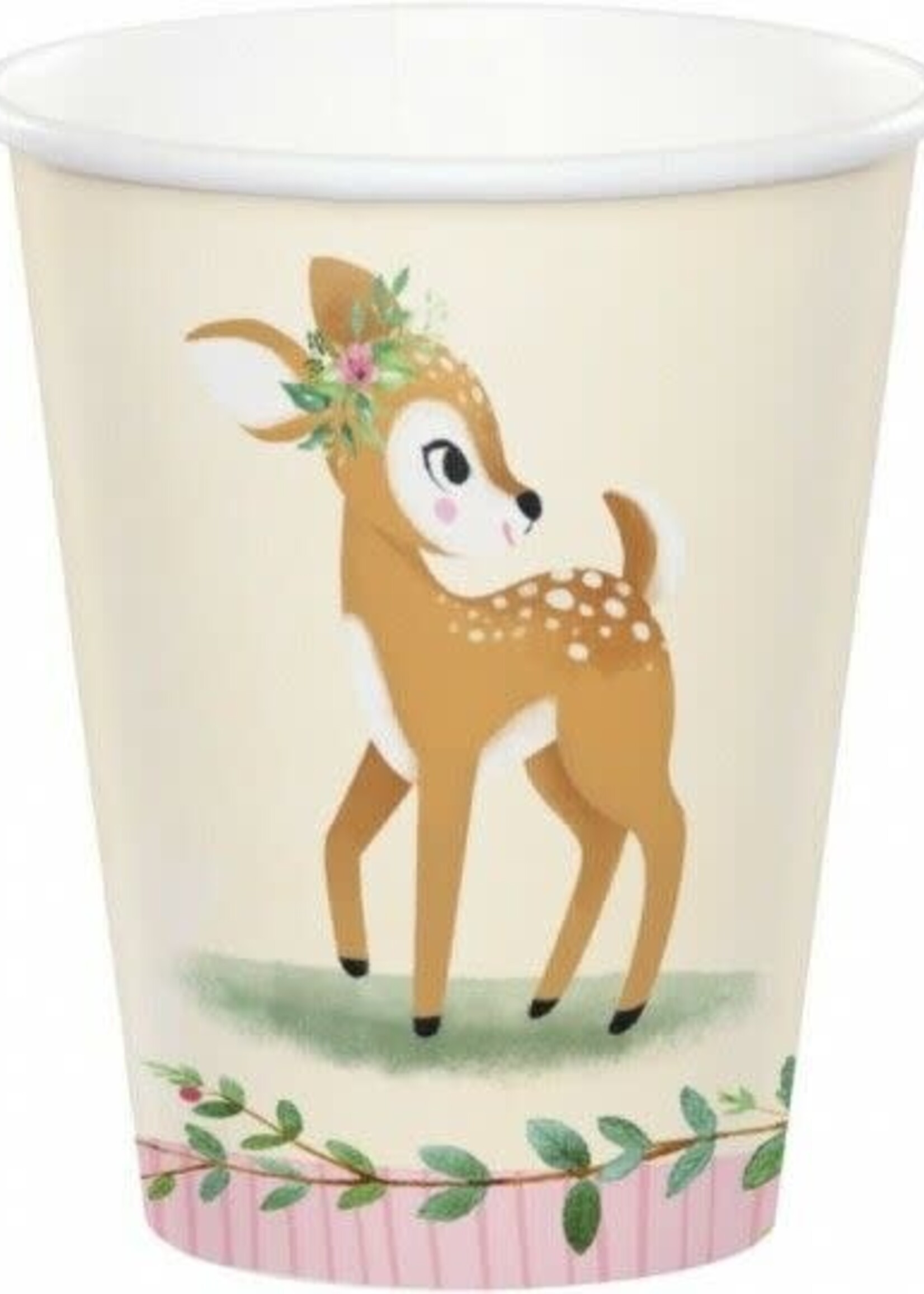 PAPER CUP 8CT DEER LITTLE ONE