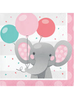 BEVERAGE NAPKIN 16CT GIRL ENCHANT ELEPHANT