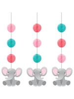 HANGING CUTOUTS 3CT GIRL ENCHANTING ELEPHANTS