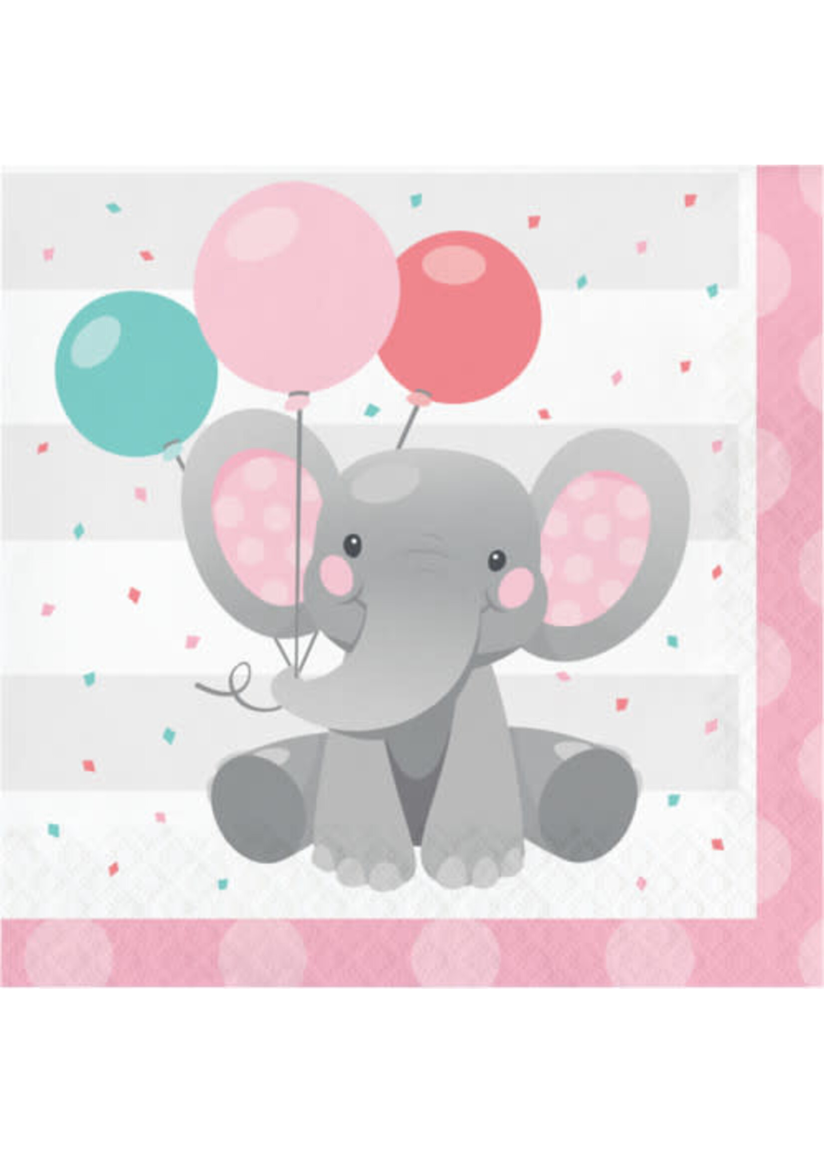 LUNCH NAPKIN 16CT GIRL ENCHANT ELEPHANT