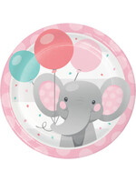 PAPER PLATE 8CT GIRL ENCHANT ELEPHANT