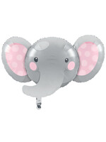 35 INCH FOIL BALLOON 1CT SHAPED GIRL ENCHANT ELEPHANT
