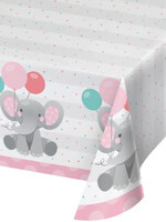 TABLE COVER 1CT 54X102 GIRL ENCHANT ELEPHANT