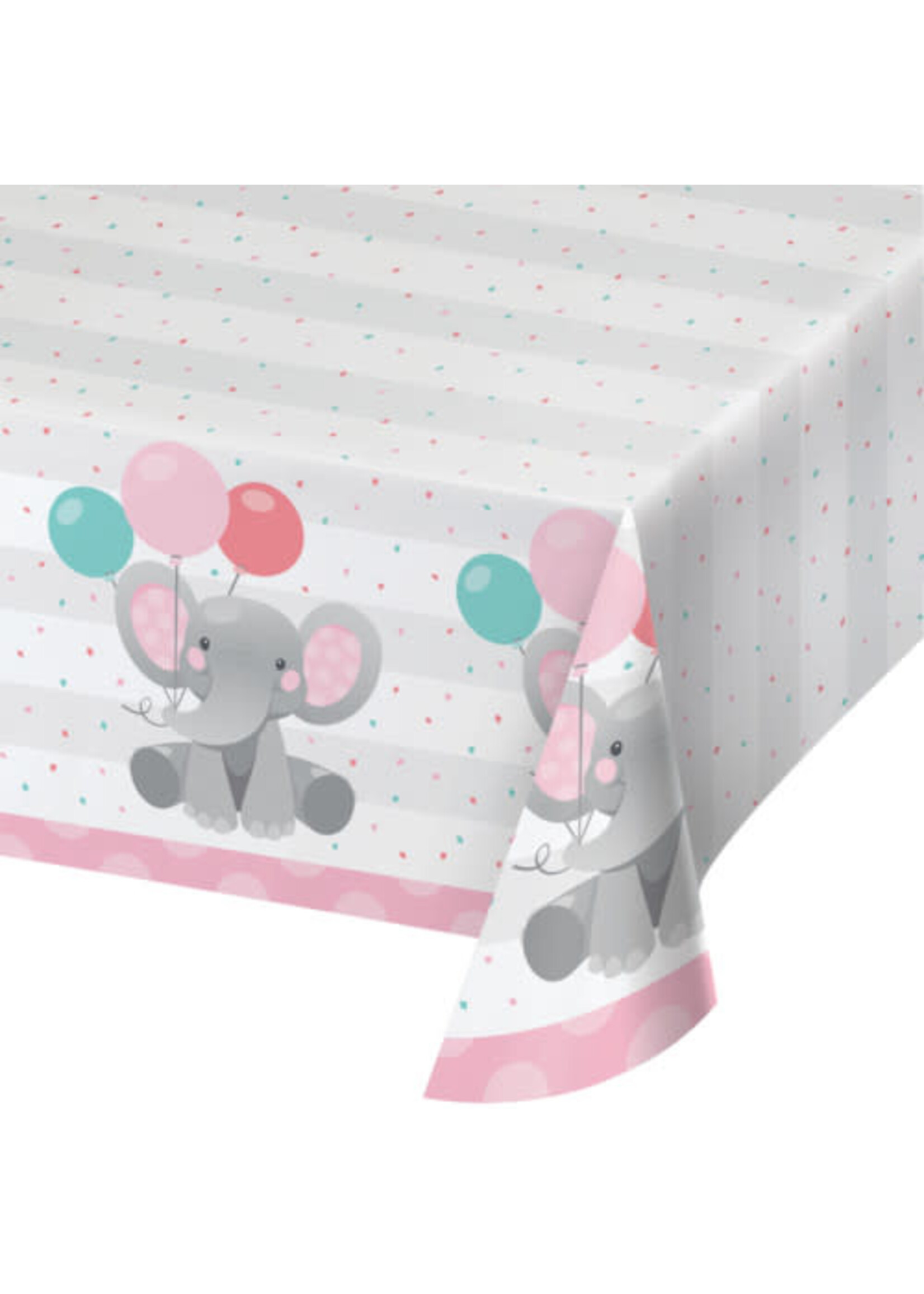 TABLE COVER 1CT 54X102 GIRL ENCHANT ELEPHANT