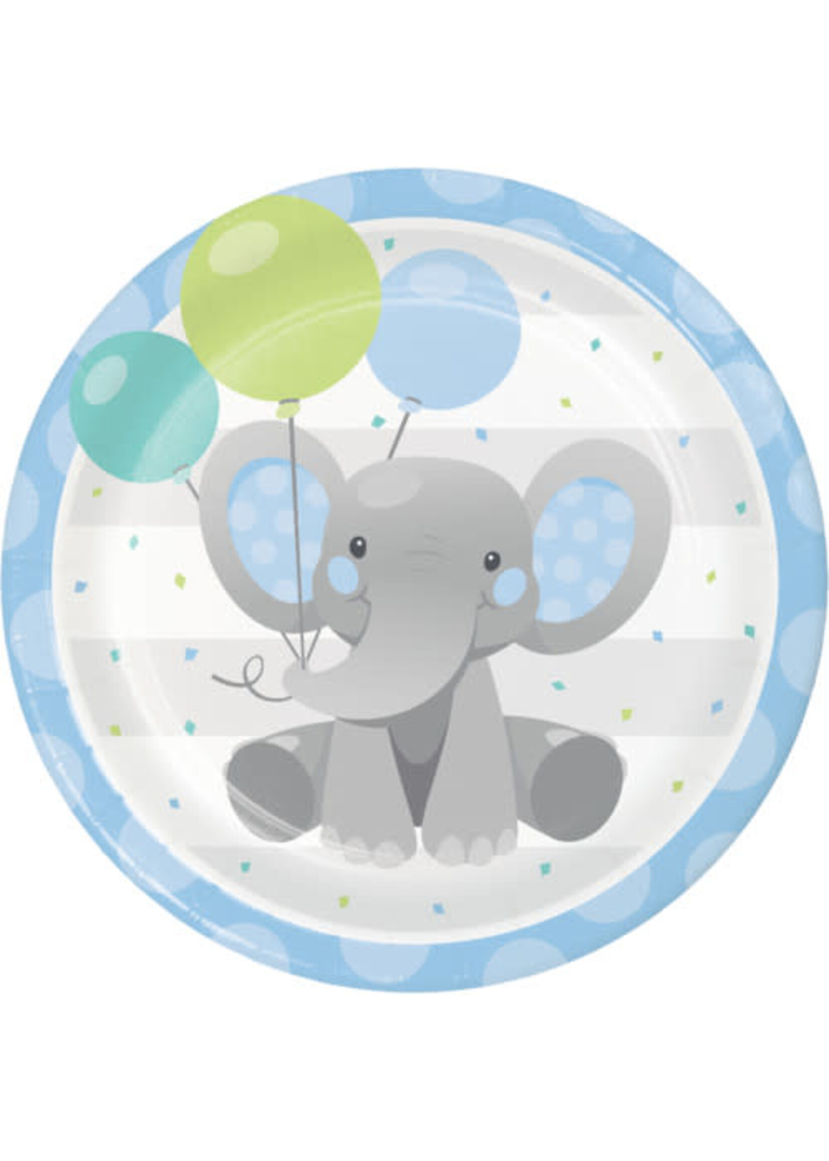 PAper Plate  9”. 8CT BOY ENCHANT ELEPHANT