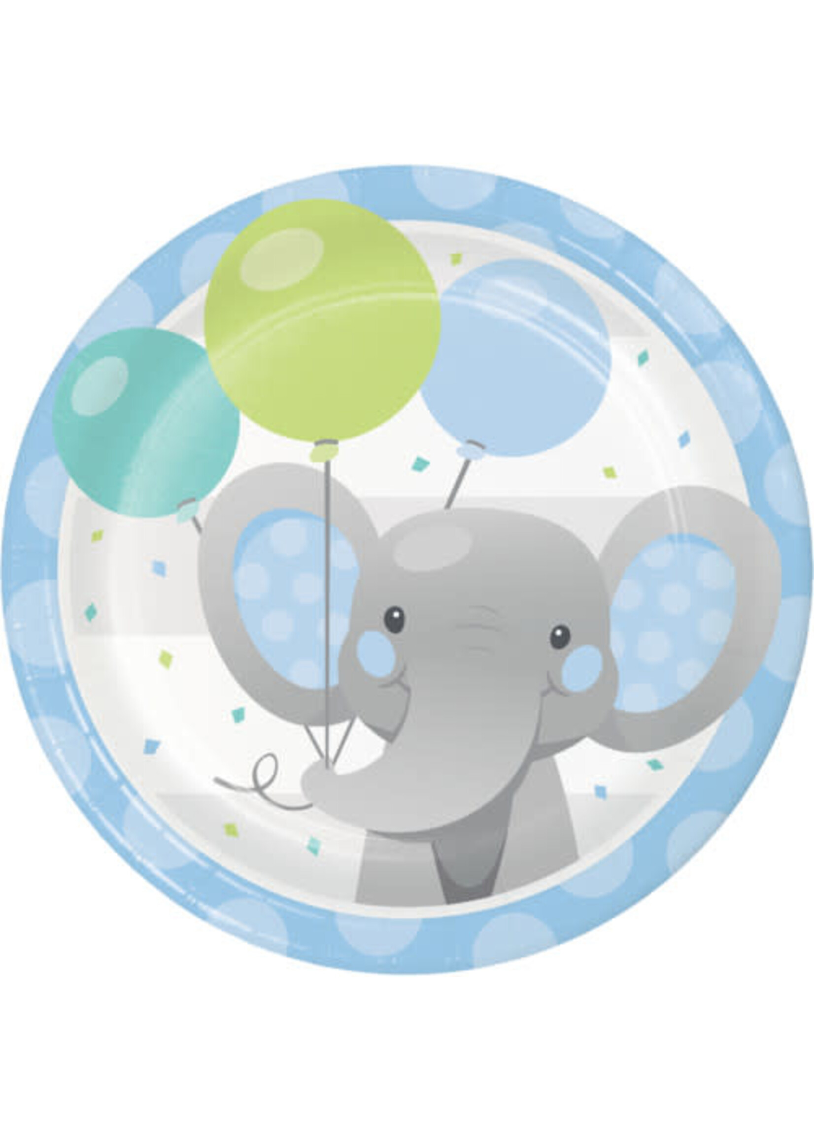 Paper Plate 7” 8CT BOY ENCHANT ELEPHANT