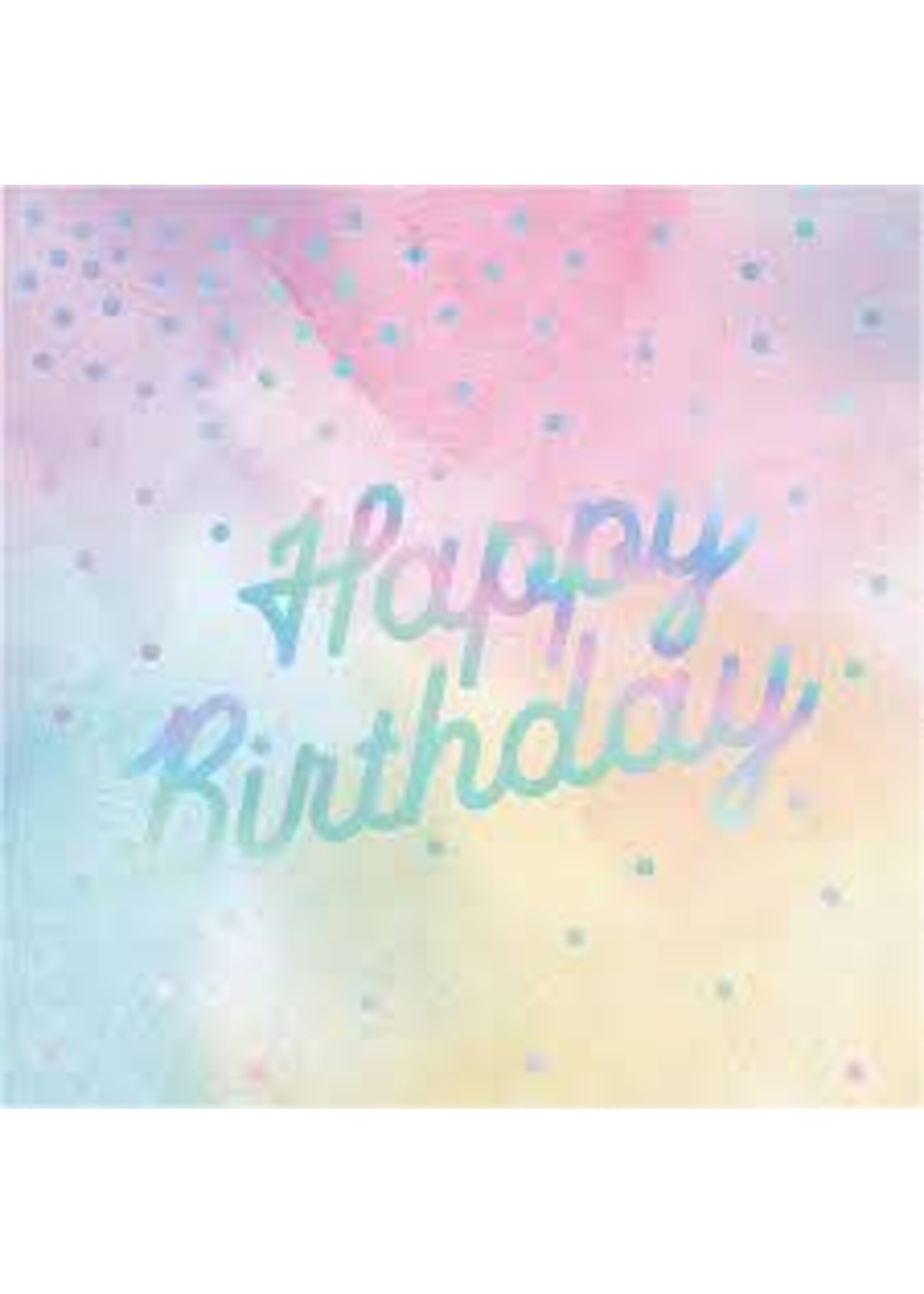 Lunch Napkin 16CT 3P HBD IRIDESCENT