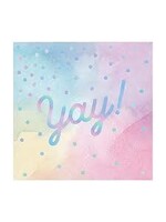 Beverage Napkin 16CT 3P YAY! IRIDESCENT