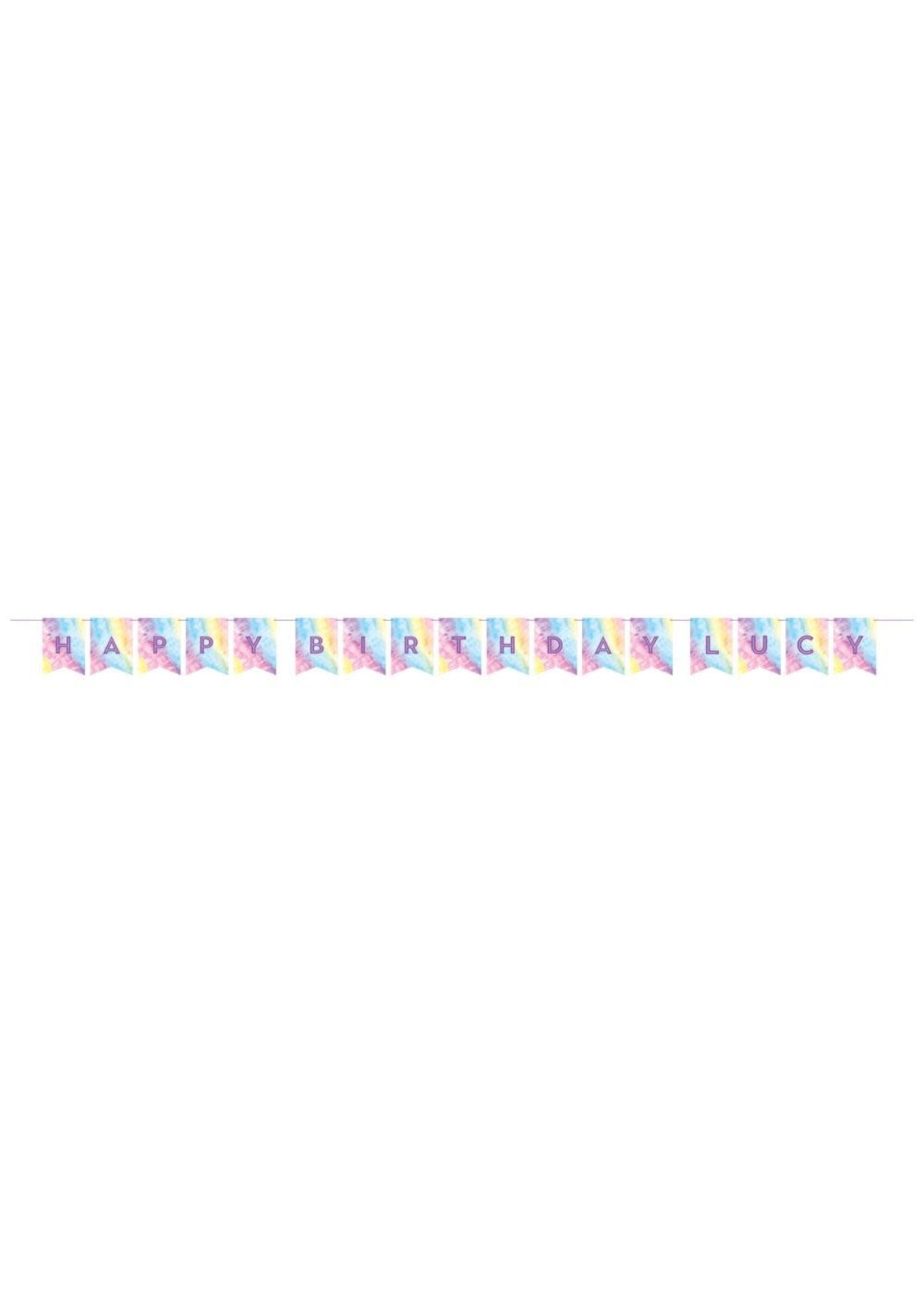 BANNER 1CT DIY TIE DYE PARTY HAPPY BIRTHDAY