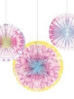 FAN 3CT 16" 12" 10" TIE DYE PARTY