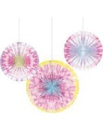 FAN 3CT 16" 12" 10" TIE DYE PARTY