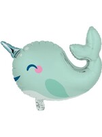 FOIL BALLOON SHAPED NARWHAL PARTY