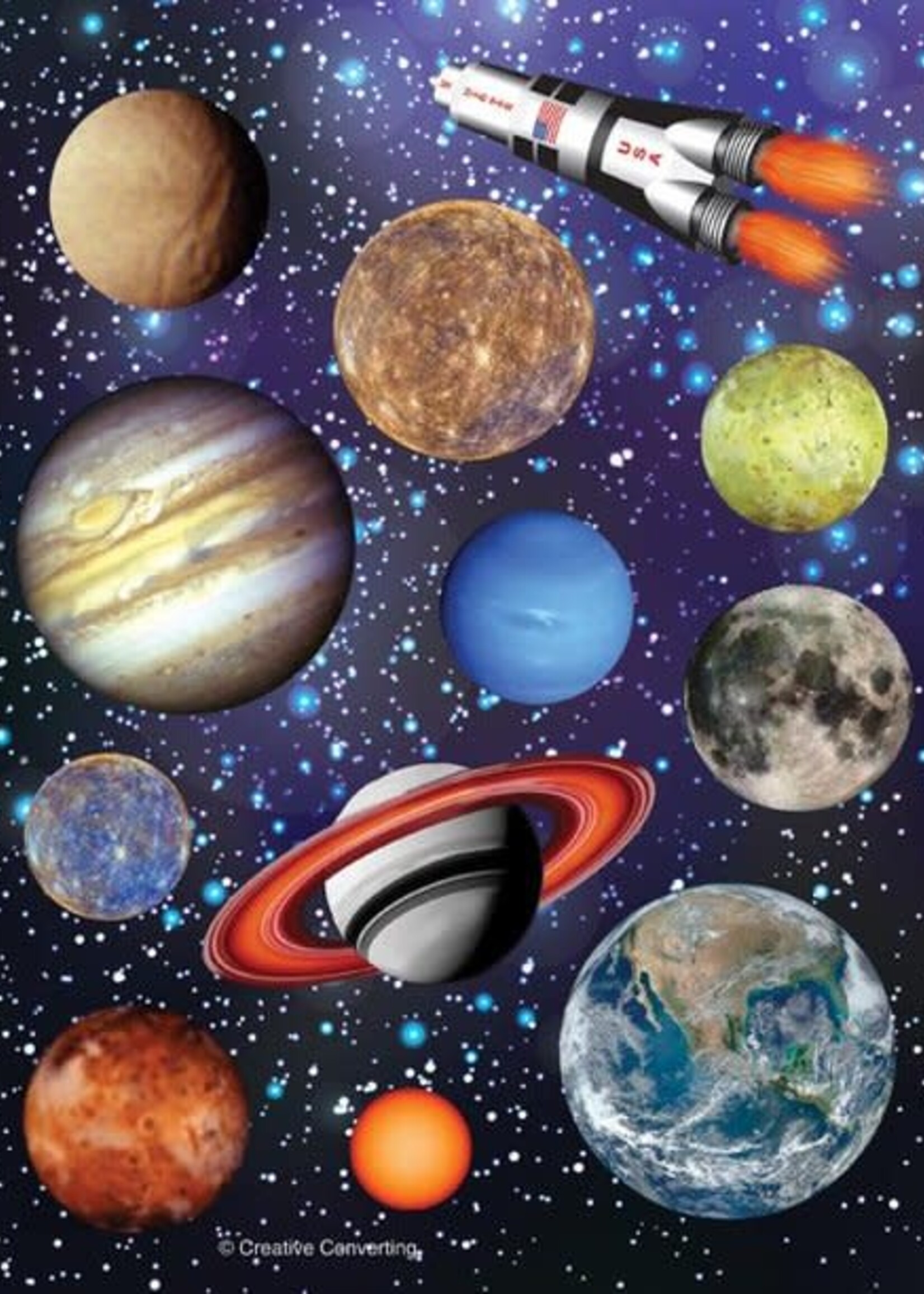 STICKERS 4 SHEETS SPACE BLAST