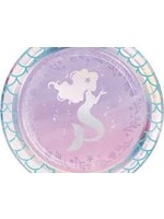 PLATE IRID 8CT MERMAID SHINE
