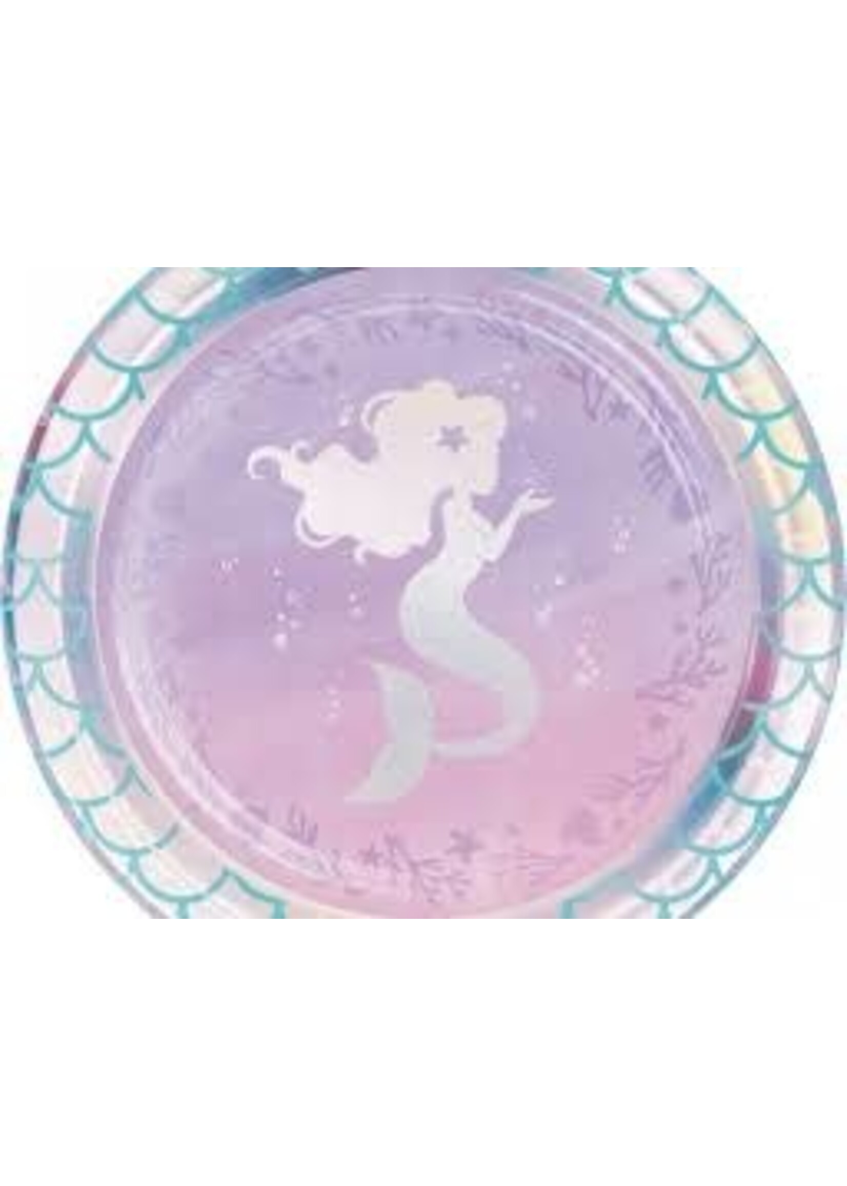PLATE IRID 8CT MERMAID SHINE