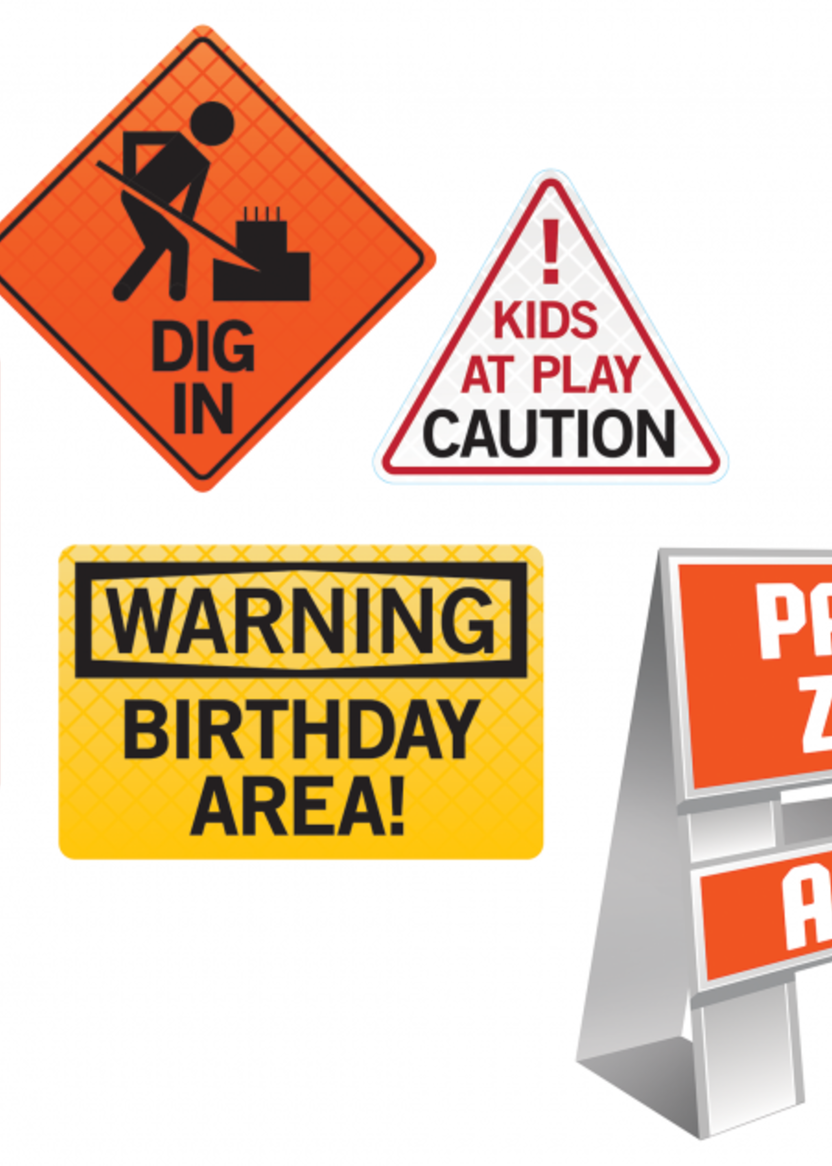 EASEL AND SIGN SET 5CT BIG DIG CONSTRUCTION