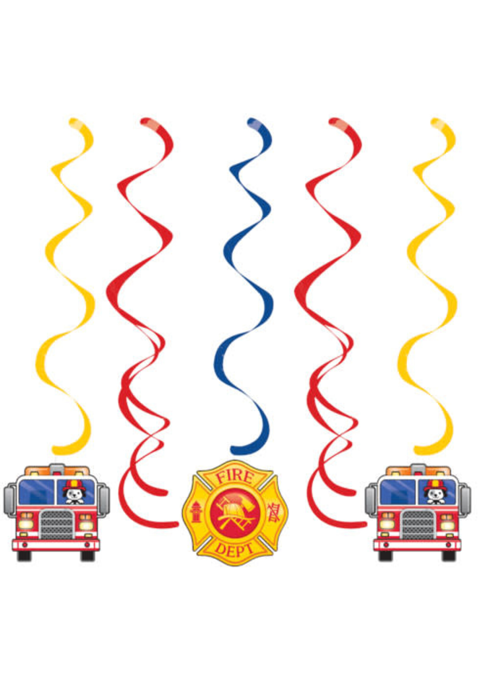 DIZZY DANGLERS 5CT FLAMING FIRE TRUCK
