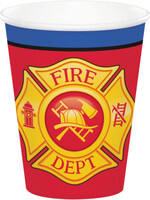 9OZ. CUP 8CT FLAMING FIRE TRUCK