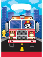 BAG LOOT 8CT FLAMING FIRE TRUCK