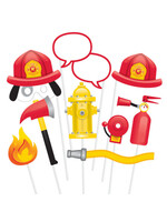 PHOTO PROPS 10CT FLAMING FIRE TRUCK