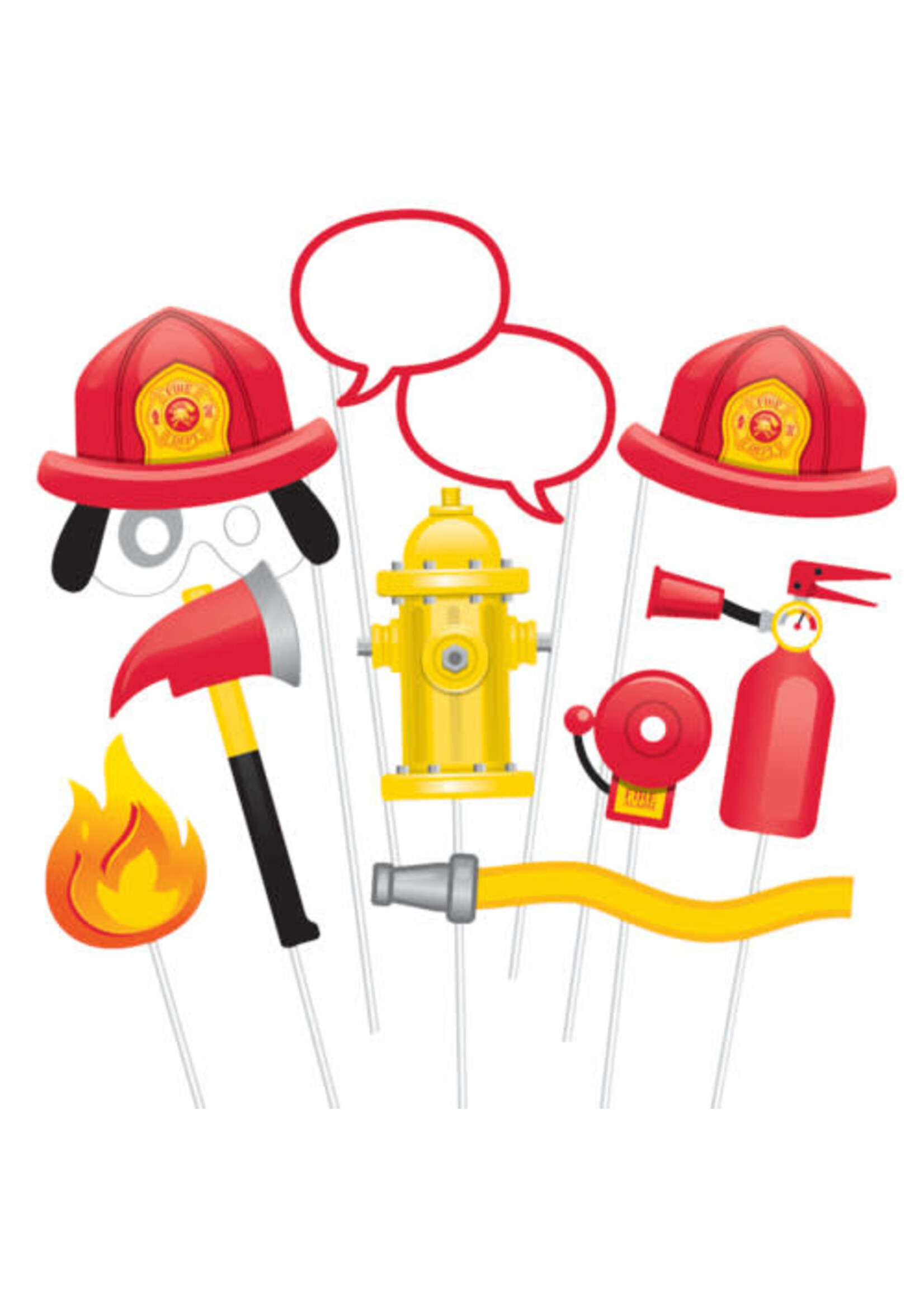 PHOTO PROPS 10CT FLAMING FIRE TRUCK