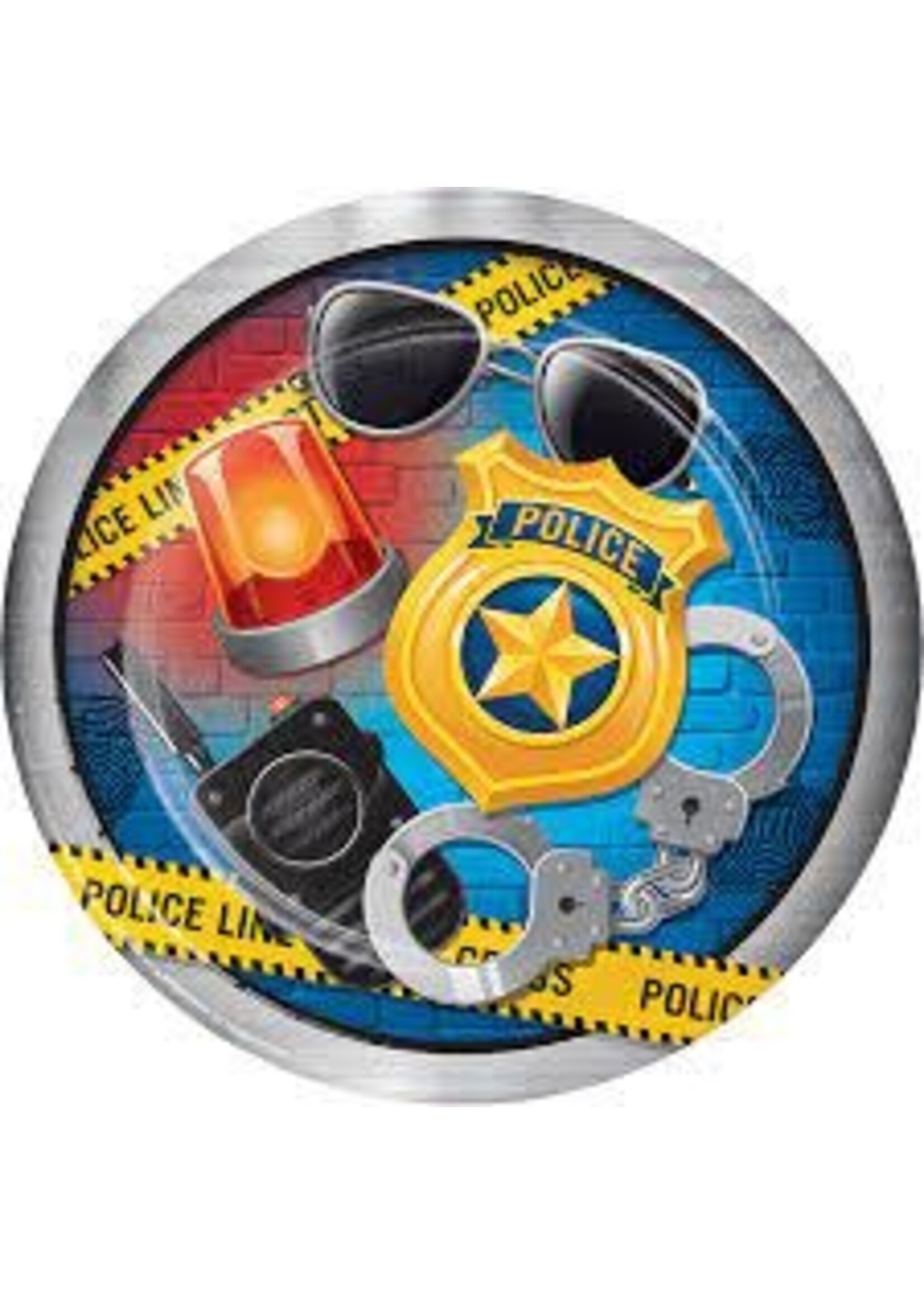 Plate 9” 8CT POLICE PARTY