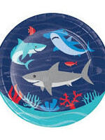 Plates 7” 8CT SHARK PARTY