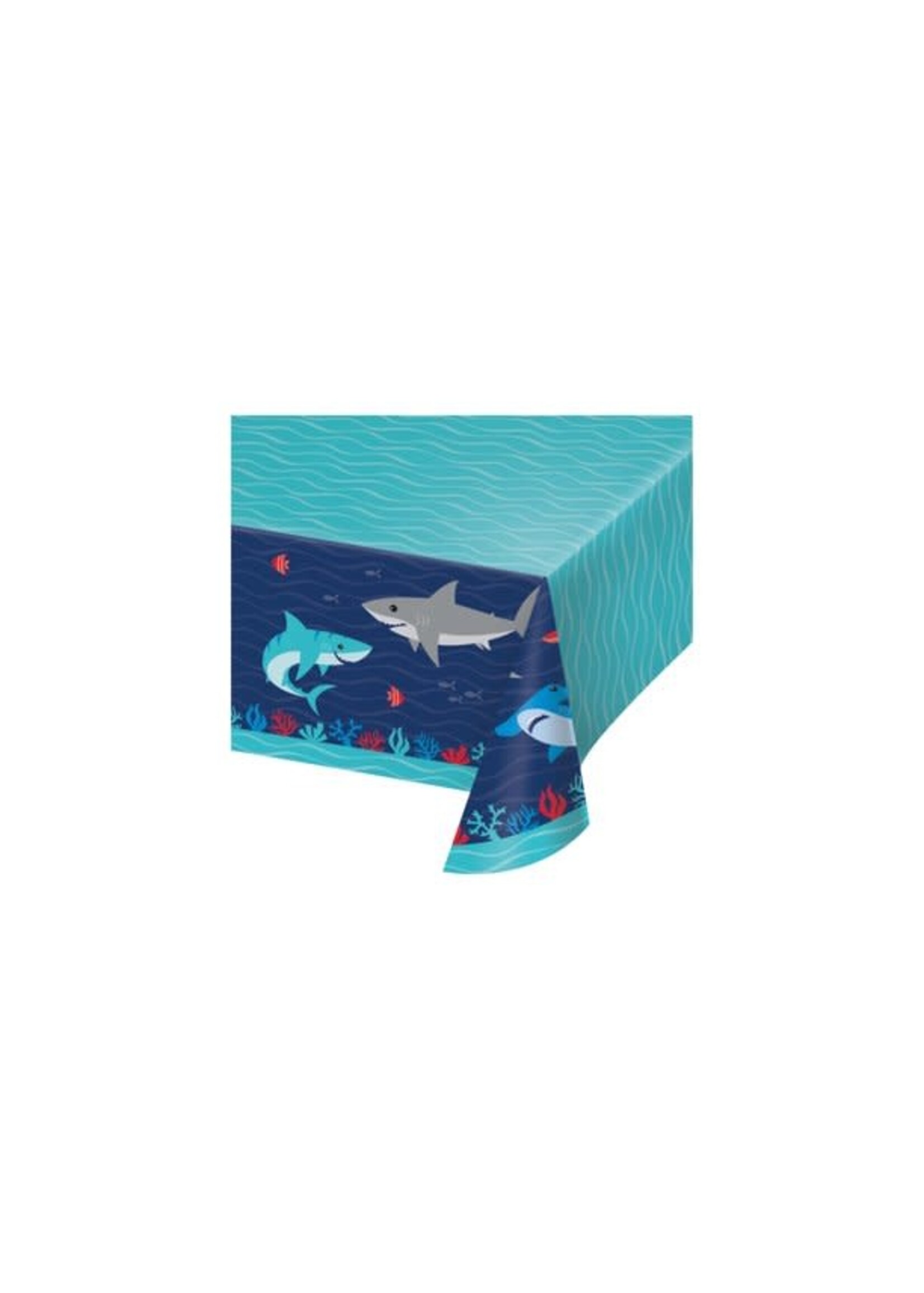 TABLE CLOTH  PAPER 1CT 54X102 SHARK PARTY