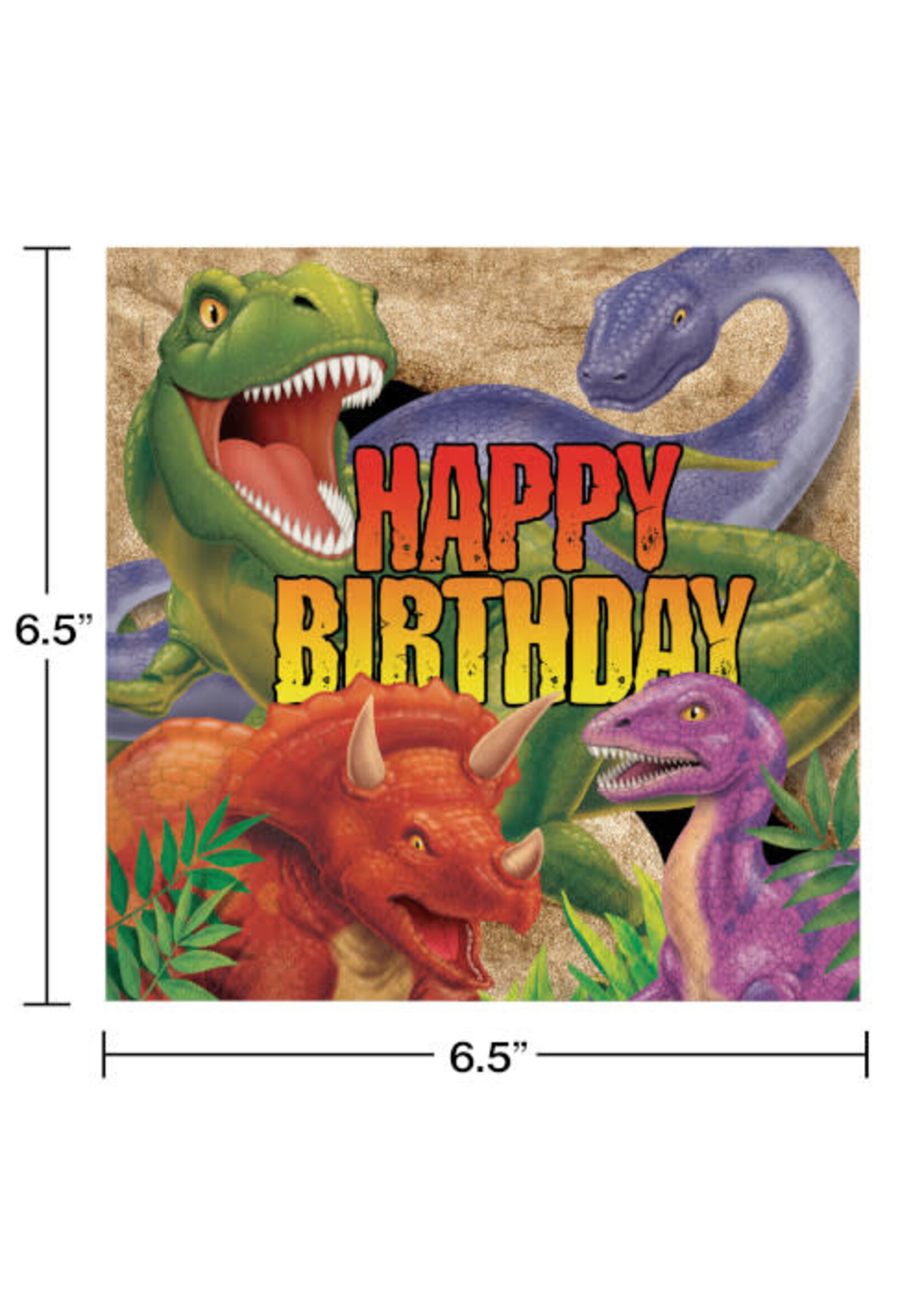 LUNCH NAPKIN 16/CT DINO BLAST