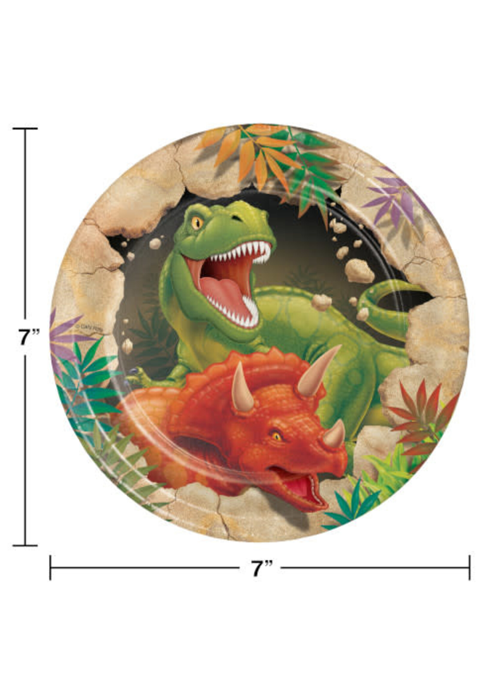 PLATE7" 8/CT DINO BLAST