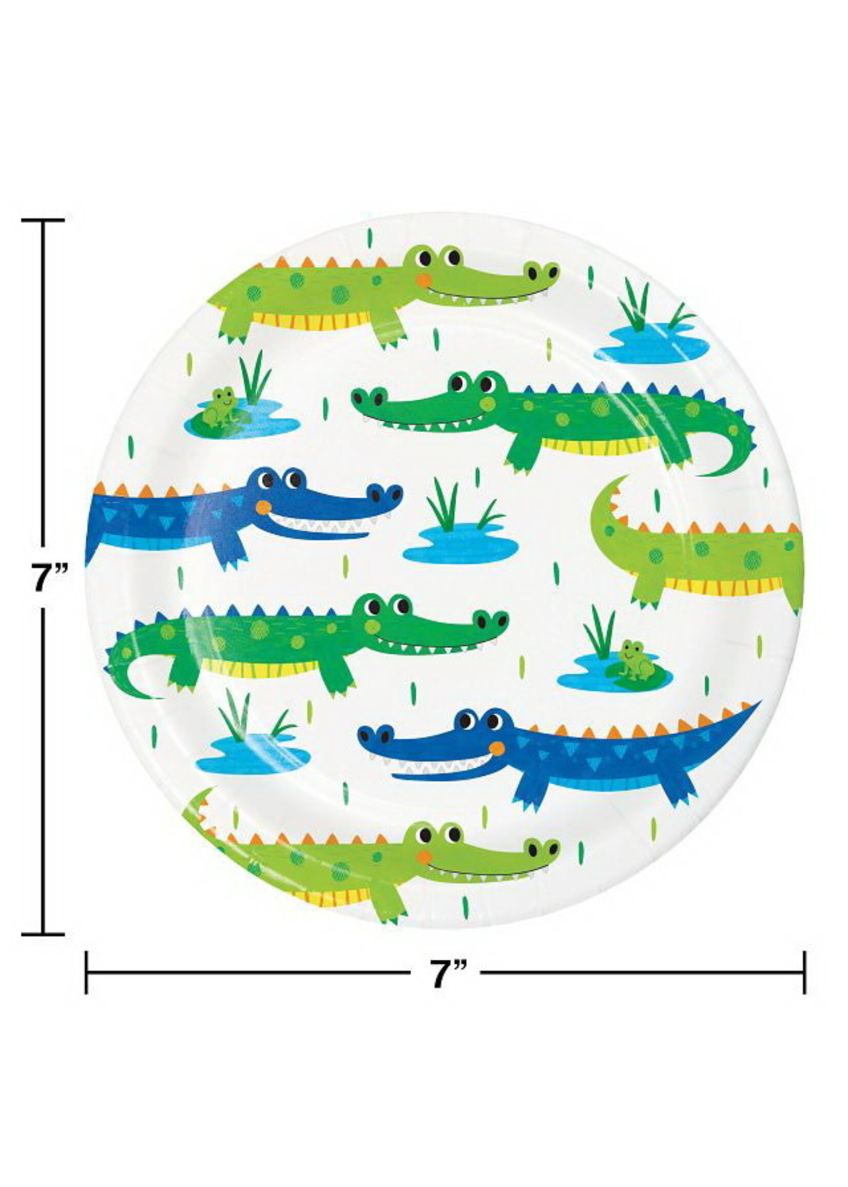 DESSERT PLATE  6"  8/CT ALLIGATOR PARTY