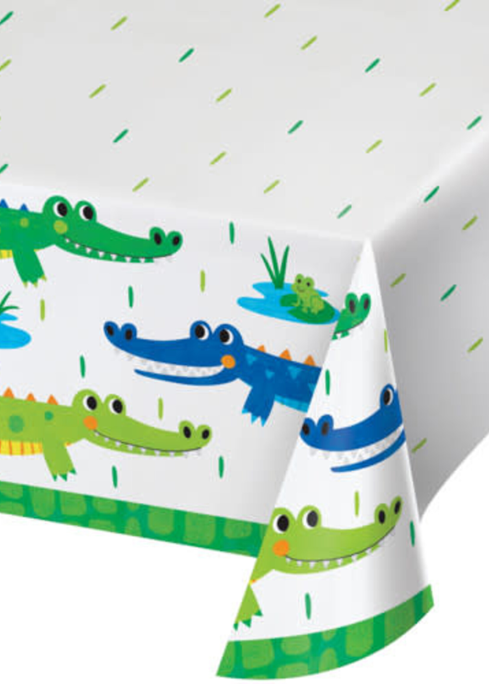 PAPER TABLE COVER1CT 54X102 ALLIGATOR PARTY