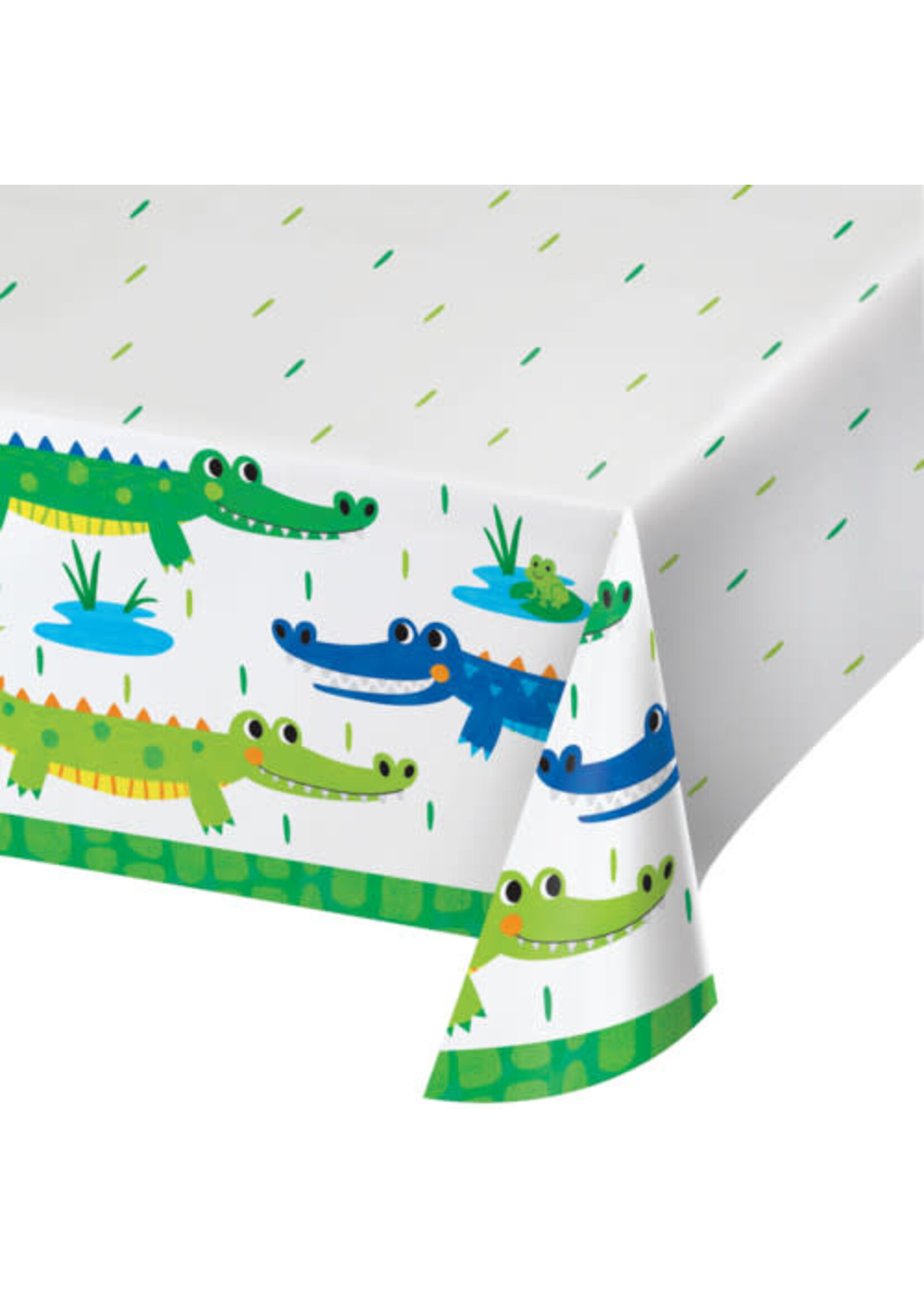 PAPER TABLE COVER1CT 54X102 ALLIGATOR PARTY