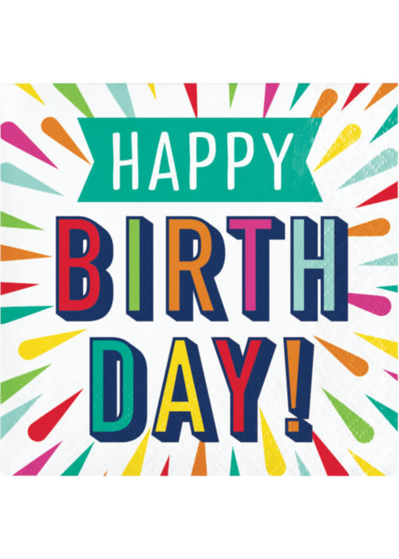 NAPKINS 16CT BIRTHDAY BURST