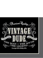 BEVERAGE NAPKIN 16CT VINTAGE DUDE