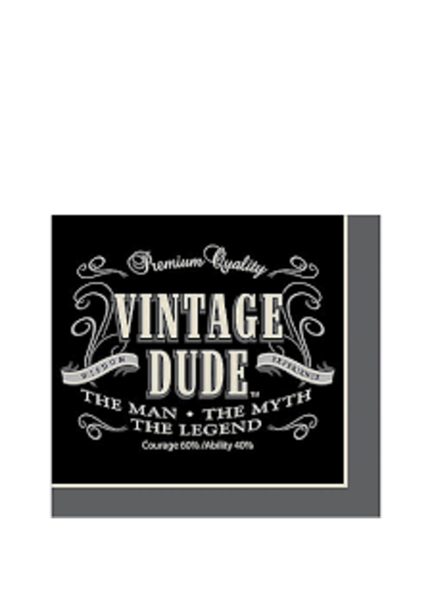BEVERAGE NAPKIN 16CT VINTAGE DUDE