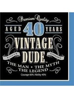 LUNCH NAPKIN 16CT VINTAGE DUDE 40