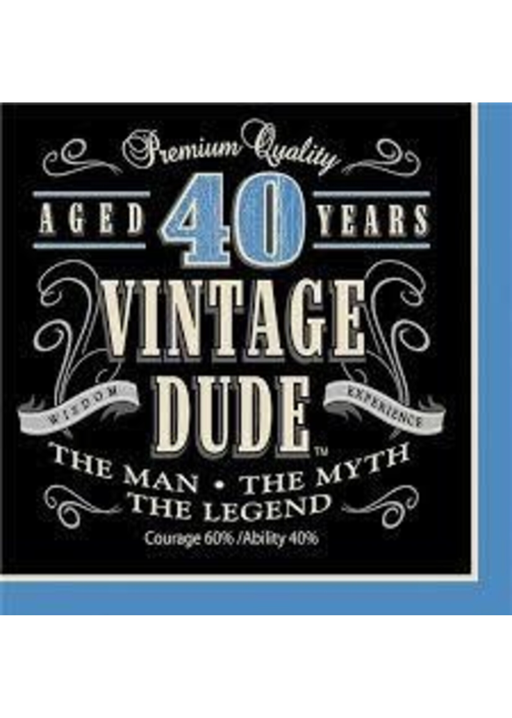 LUNCH NAPKIN 16CT VINTAGE DUDE 40