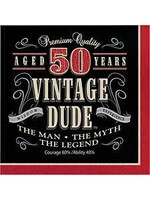 LUNCH NAPKIN 16CT VINTAGE DUDE 50