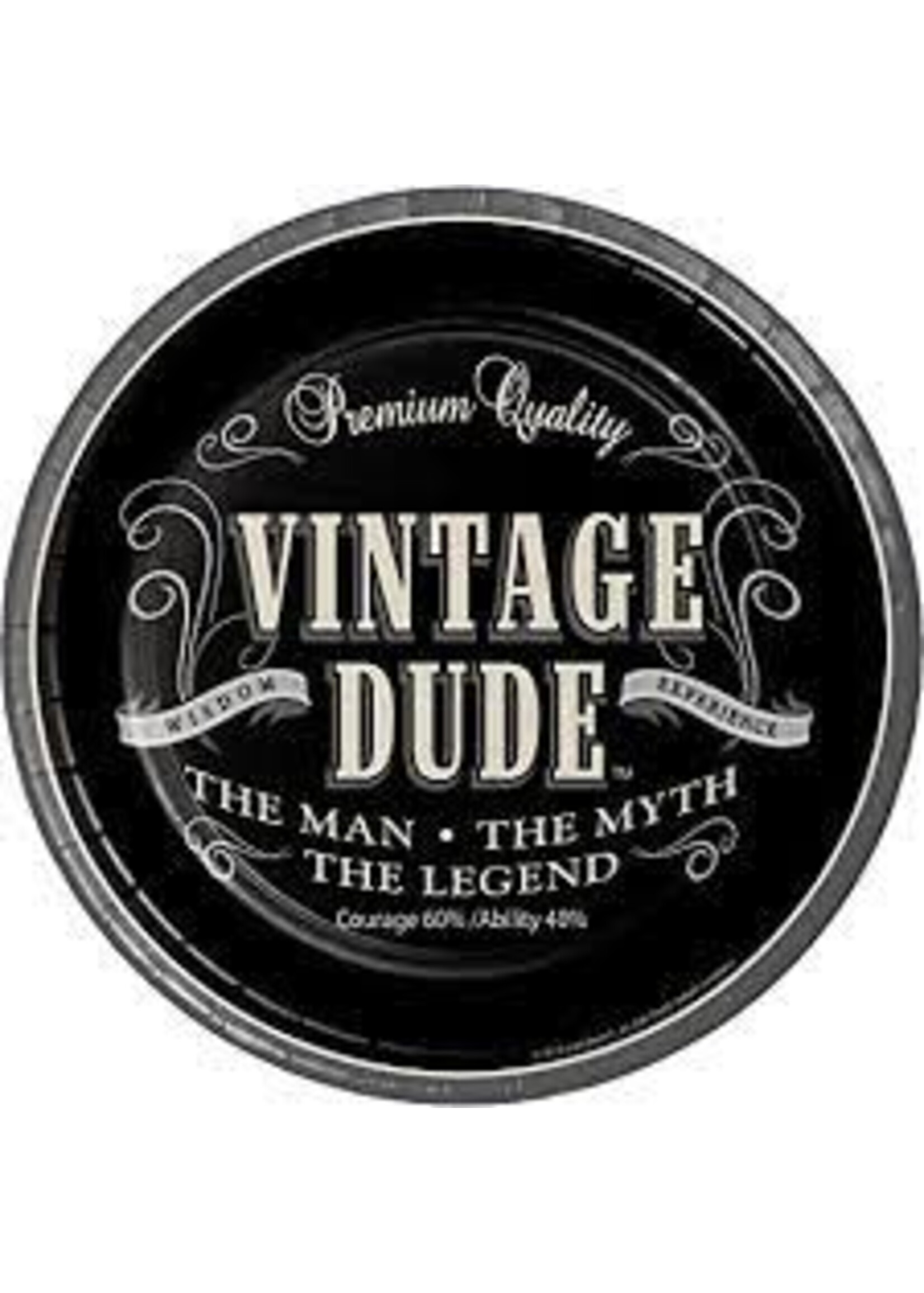 PLATE 8CT VINTAGE DUDE