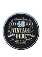 PLATE 8CT VINTAGE DUDE 40