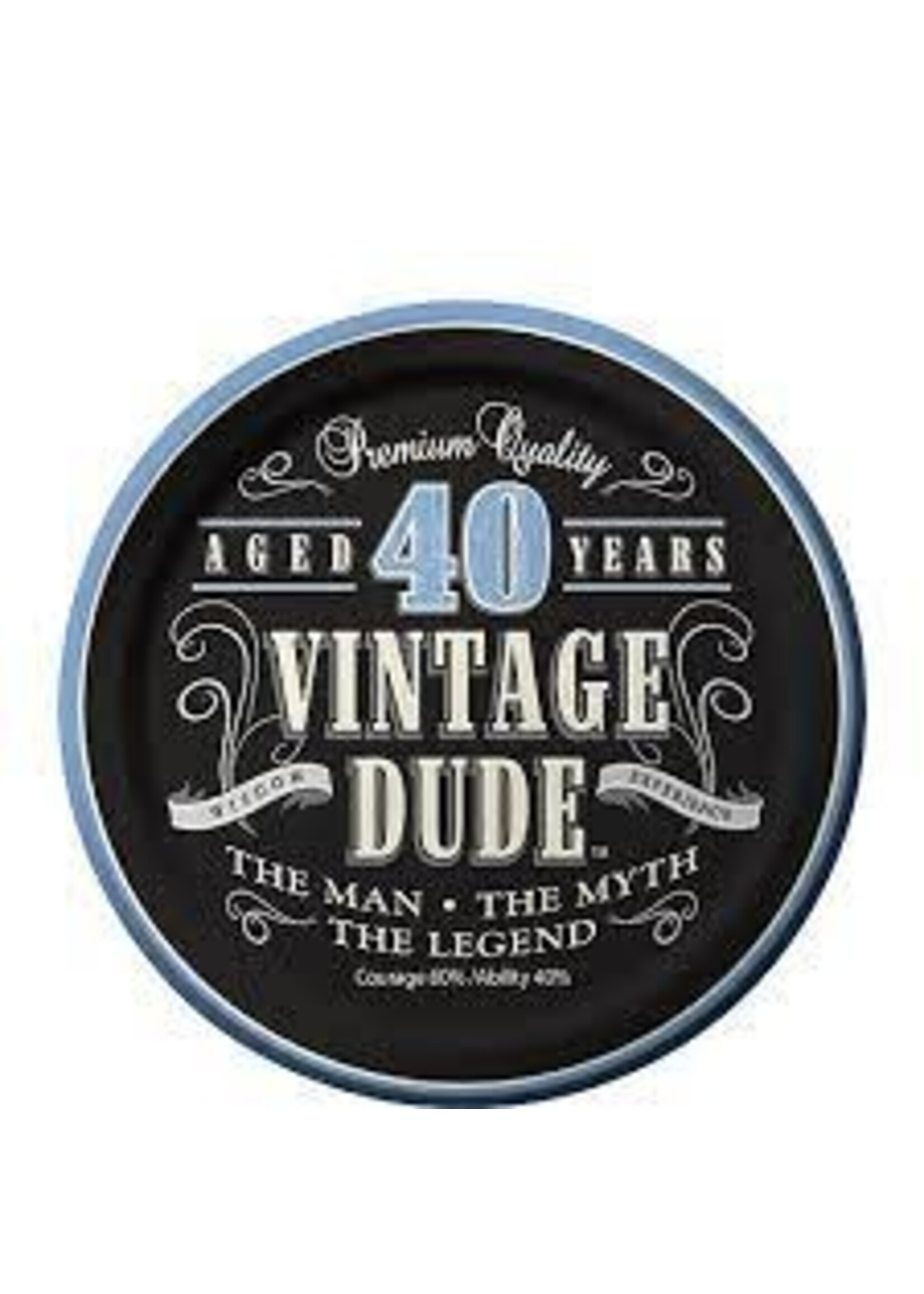 PLATE 8CT VINTAGE DUDE 40