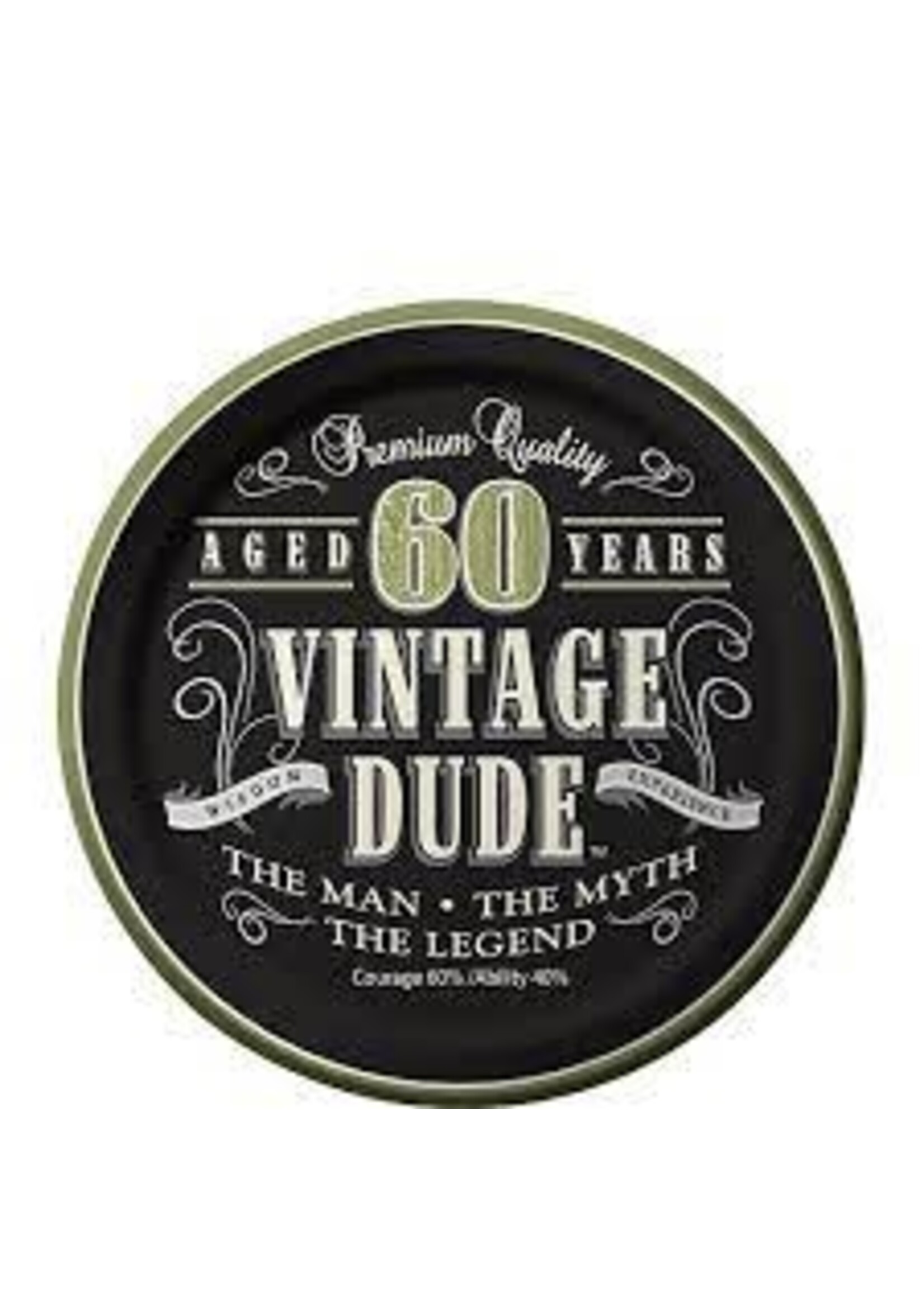 PLATE 8CT VINTAGE DUDE 60
