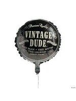 FOIL BALLOON 18" VINTAGE DUDE