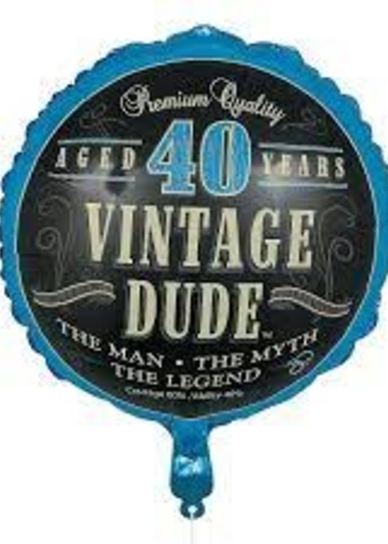 FOIL BALLOON 18" VINTAGE DUDE 40