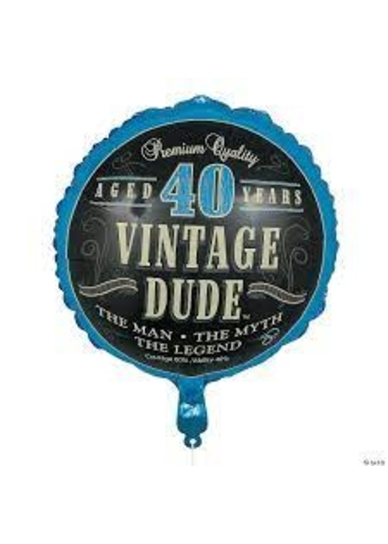 FOIL BALLOON 18" VINTAGE DUDE 40
