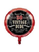 FOIL BALLOON 18" VINTAGE DUDE 50