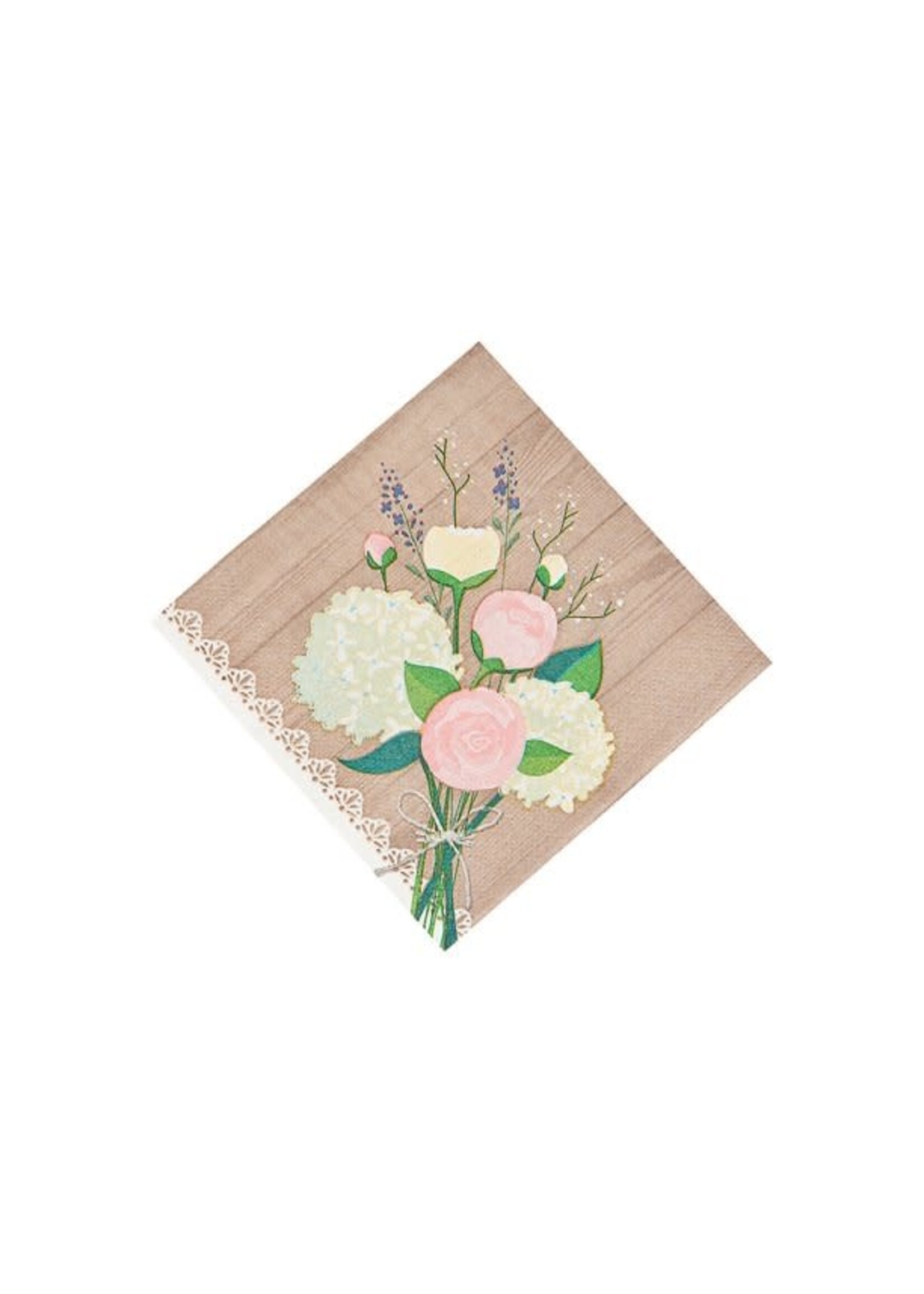 NAPKINS 16CT RUSTIC WEDDING BS