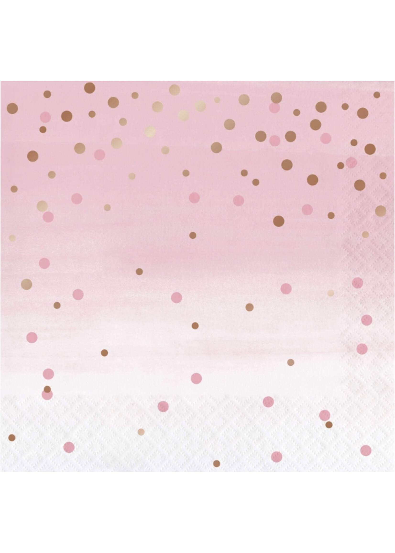 NAPKINS 16CT FOIL  DOTS ROSE ALL DAY
