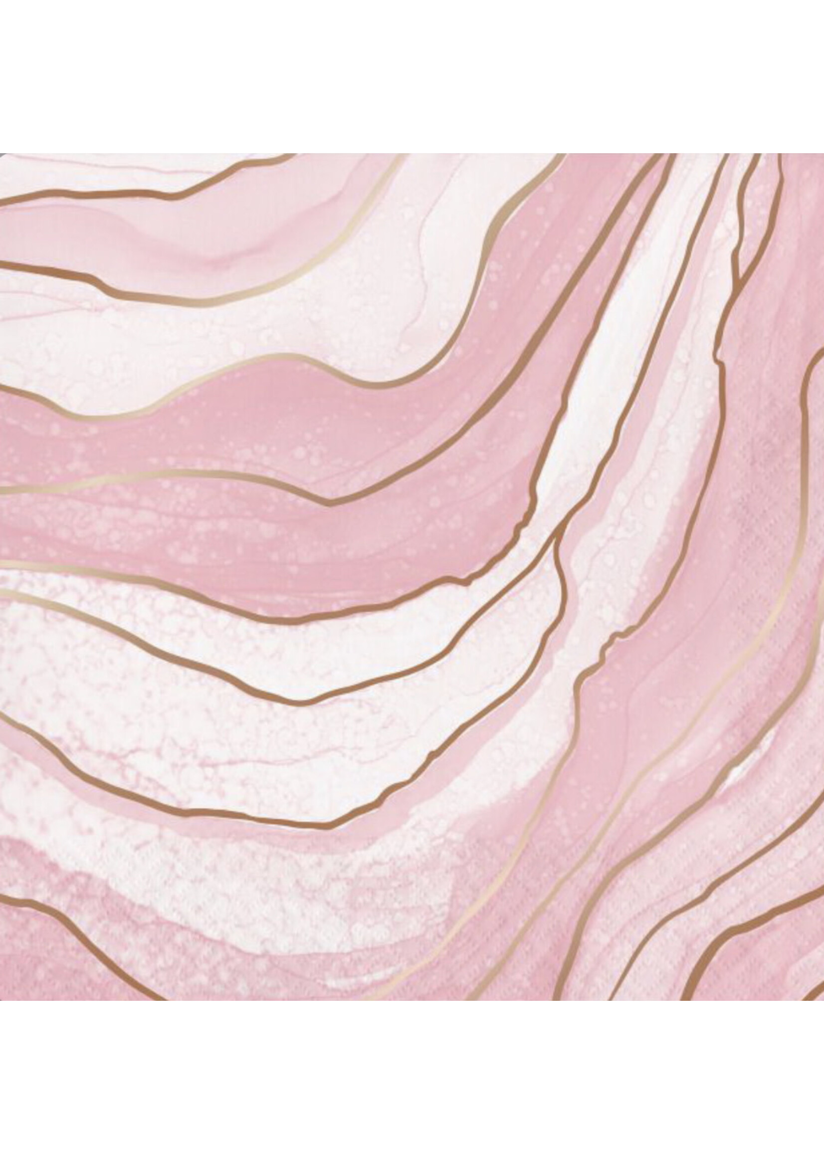 NAPKINS 16CT FOIL GEODE ROSE ALL DAY